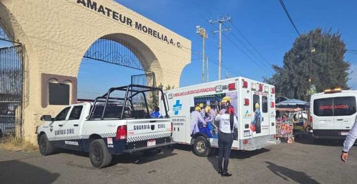 Hombres fueron baleados en las canchas de policía y tránsito de Morelia  