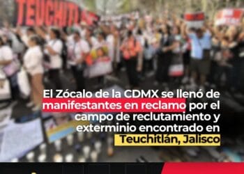 Caso Teuchitlán provoca movilización en el Zócalo