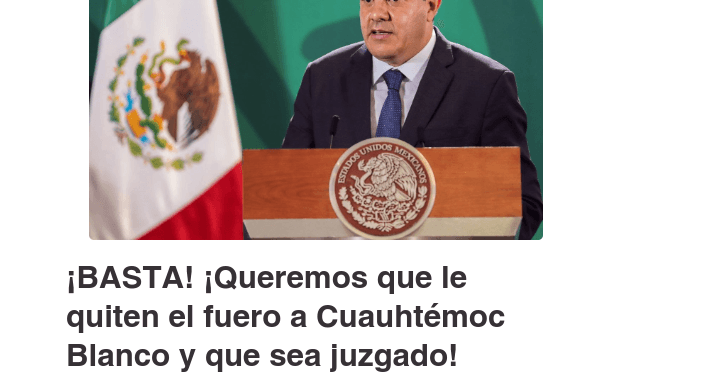 Juntan firmas para incentivar el desafuero de Cuauhtémoc Blanco