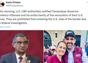 Gobierno de Tamaulipas niega revocación de visa a Américo Villarreal pese a versiones en redes