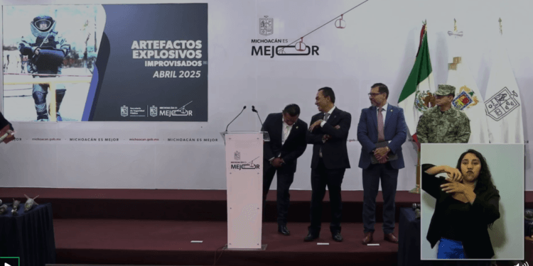 Reportan decomisos de explosivos hechizos y baja en homicidios en Michoacán