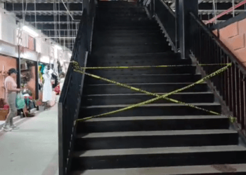 Clausuran escalera en Mercado de Pátzcuaro