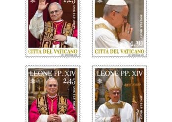 Vaticano lanza timbres conmemorativos del Papa León XIV