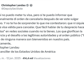 Landau manda quitar visa a consejera de Morena… no tiene