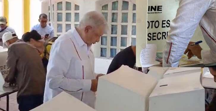 López Obrador vota en elecciones para el Poder Judicial