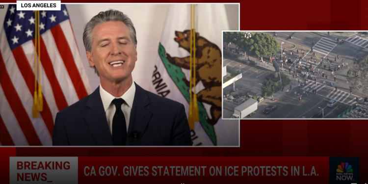 Newsom acusa a Trump de militarizar ilegalmente L.A.; se impone toque de queda ante protestas