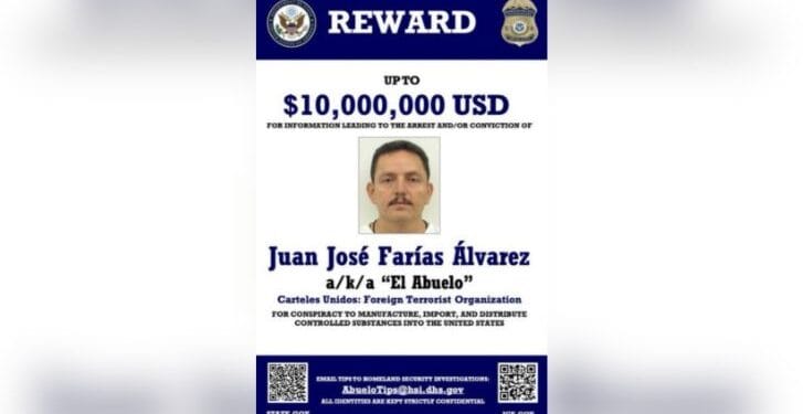 EU ofrece 10 mdp por “El Abuelo” Farías