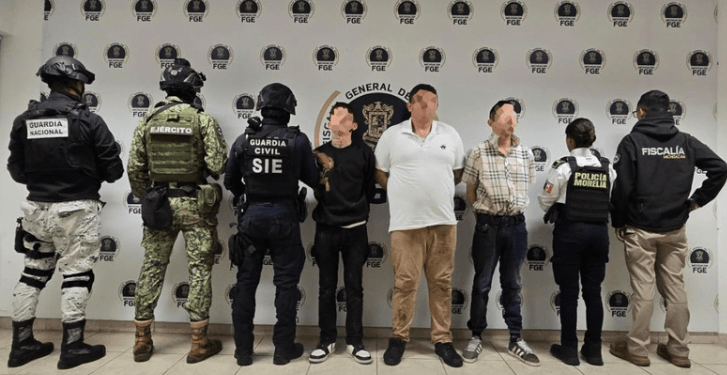 Detienen a tres presuntos homicidas tras enfrentamiento armado en Torreón Nuevo, Morelia