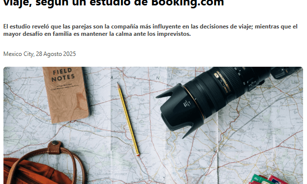 ¿Qué tanto influye tu pareja en decisiones de viaje?