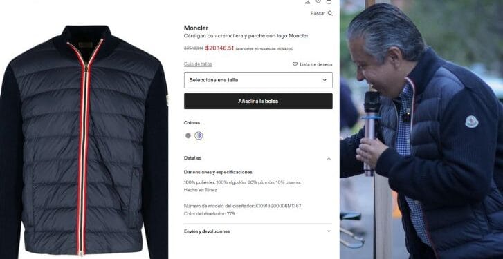 Critican a Secretario de Finanzas de Michoacán por usar chamarra de lujo