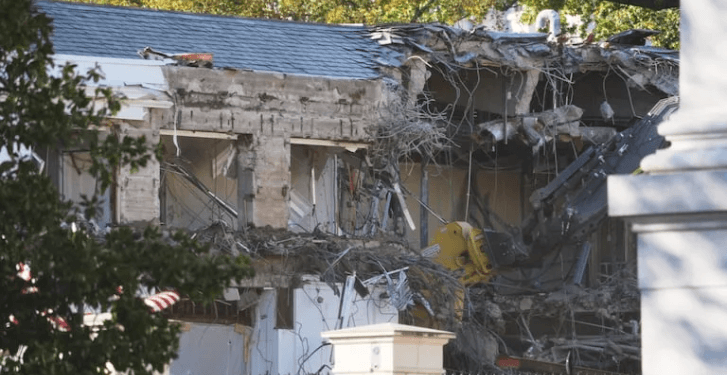 Inician demolición en la Casa Blanca para construir un salón de baile