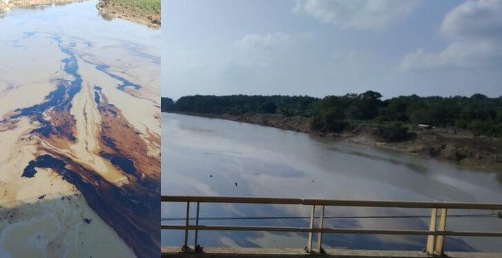 Confirman que la fuga proviene del poliducto Naranjos–Poza Rica; el hidrocarburo ya alcanzó el río Tuxpan