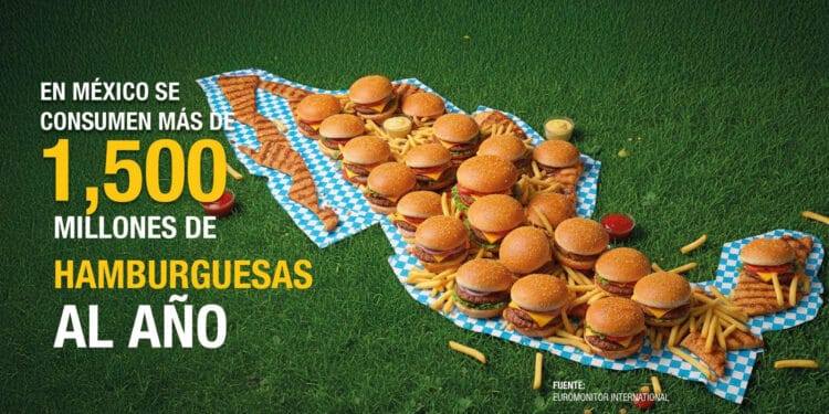 En México se consumen más de 1,500 millones de hamburguesas al año