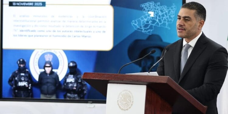 Anuncian captura de ligado al asesinato de Carlos Manzo