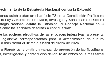 Estados deben presentar planes antiextorsión y plantear reformas