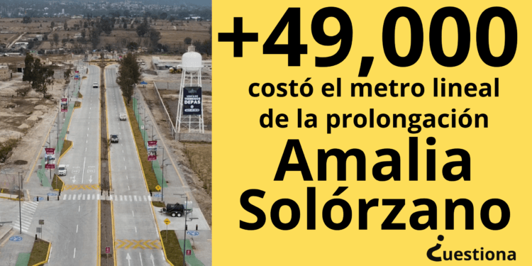 Ampliación de avenida Amalia Solórzano: costó casi 50 mil pesos el metro lineal