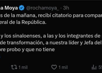 Rocha dice que irá a la FGR