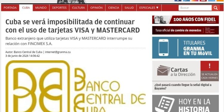Dejan de servir Visa y Mastercard en Cuba