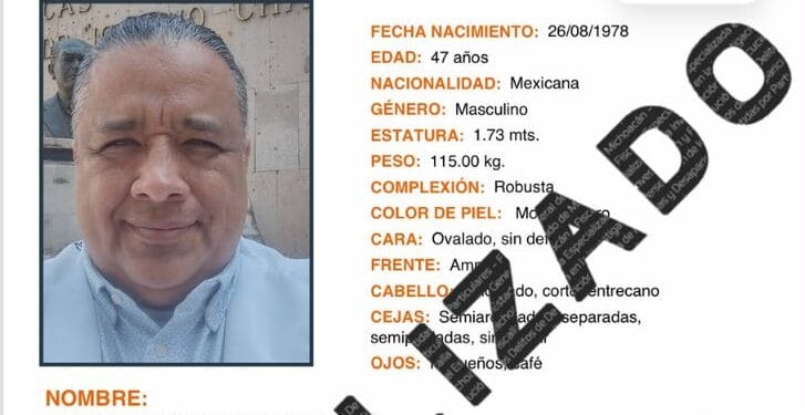 FGE informa localización con vida de médico reportado como desaparecido; desactiva cédula de búsqueda
