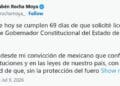 Rubén Rocha asegura que no ha salido de su casa desde mayo