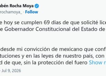 Rubén Rocha asegura que no ha salido de su casa desde mayo