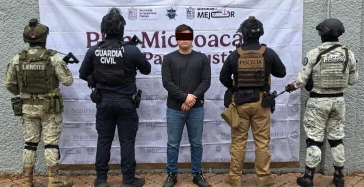 Detienen a el Vykingo, se presentaba como líder del CJNG para extorsionar a empresarios de Uruapan