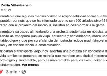 Comunicación Social de Michoacán descalifica protesta por árboles y responsabiliza a medios por ‘desinformación’