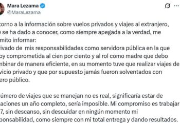 Mara Lezama acepta que viajó en vuelos privados; niega la cantidad publicada por El Norte