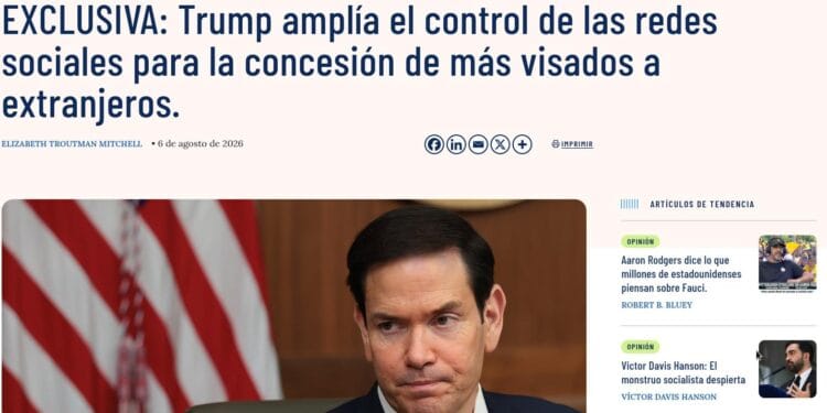 Estados Unidos amplía revisión de redes sociales para visas de periodistas y profesionistas del T-MEC