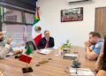 Ramírez Cuéllar aborda soberanía con el méxico-brasileño Diego Ruzzarin; cuestionan el encuentro