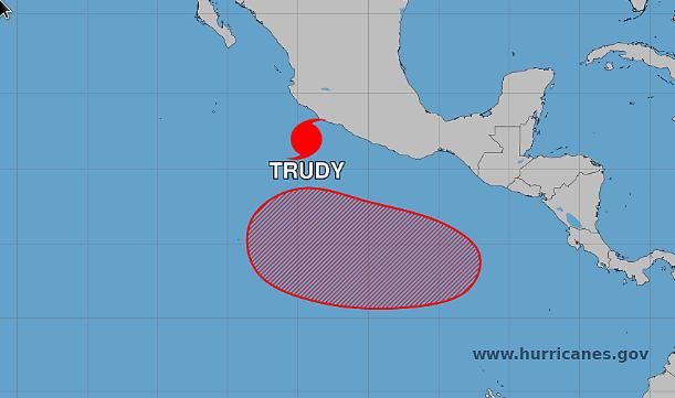 Huracán Trudy: Se prevén lluvias intensas y rachas de hasta 120 km/h en Michoacán